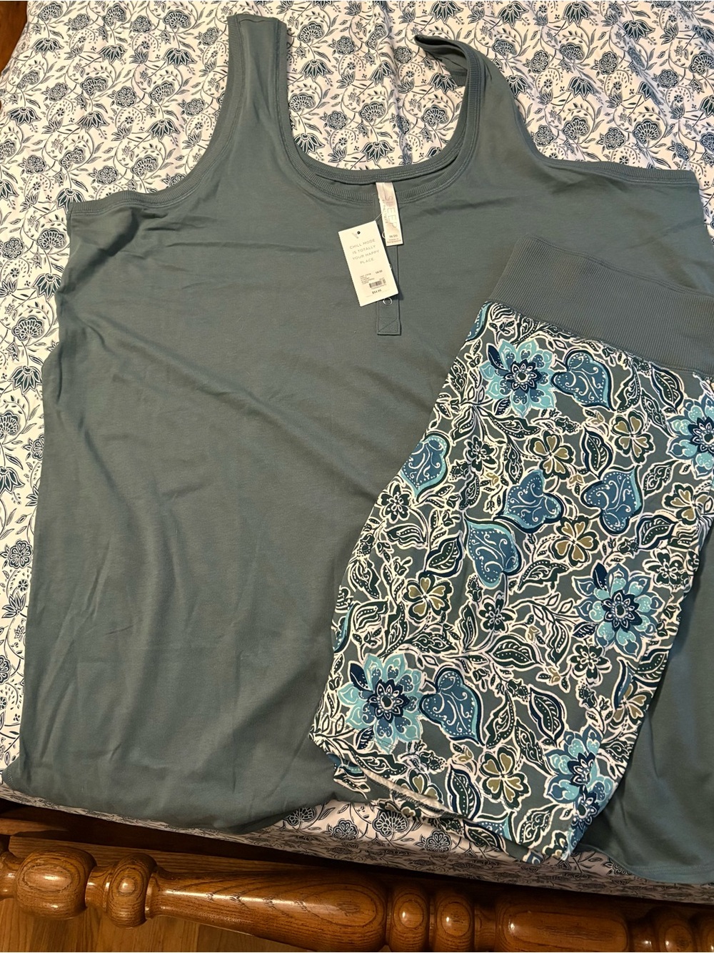 Lane Bryant Slate Blue Scoop Neck Tank Top